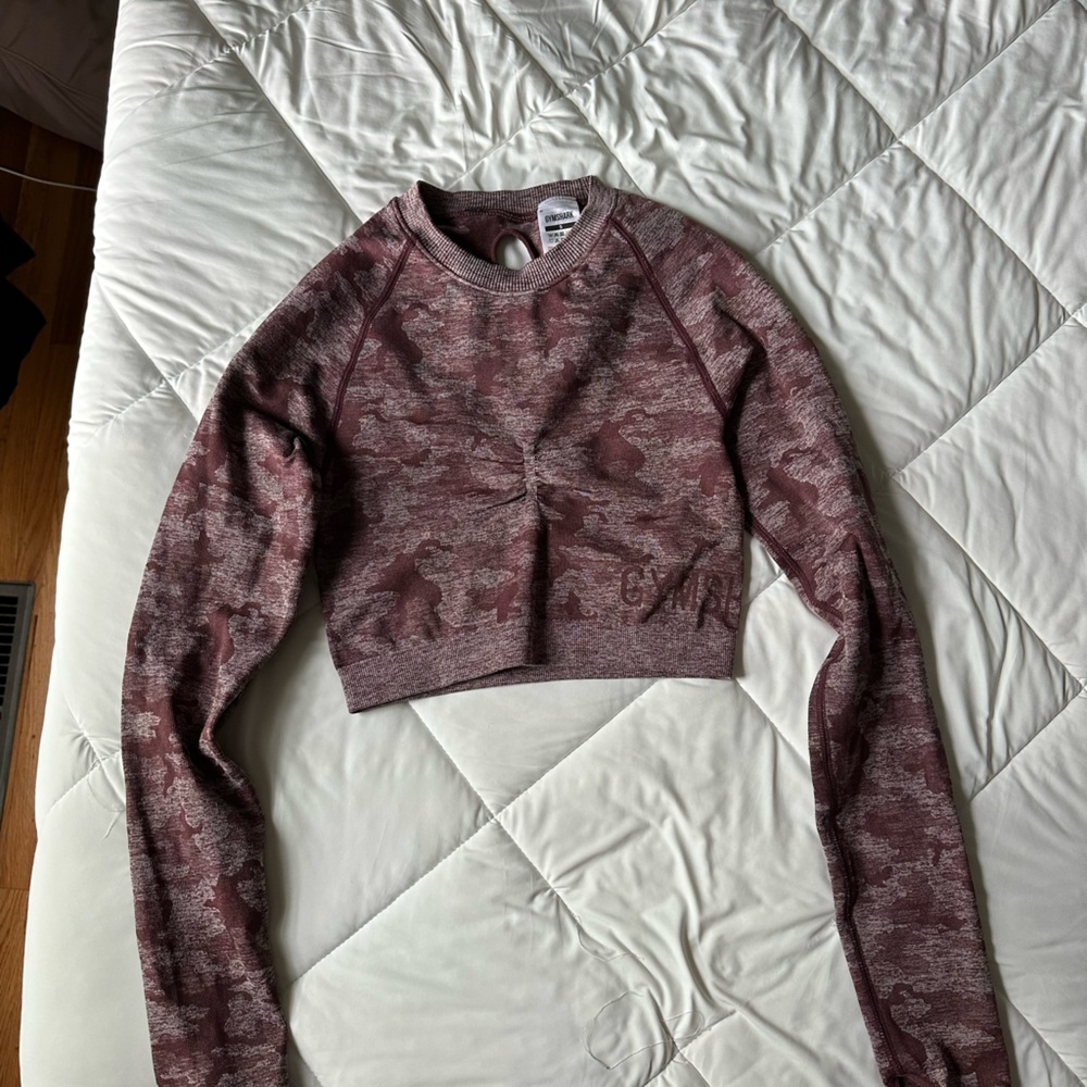 Gymshark Camo Long Sleeve Crop Top
